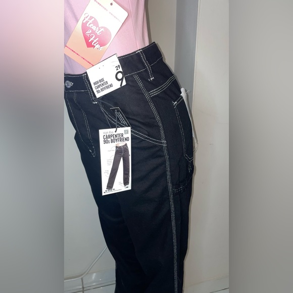 NWT SONG  JEAN BLACK HIGH RISE CANPERTER 80’ BOYFRIEND SIZE 9/29 jr - Picture 7 of 9